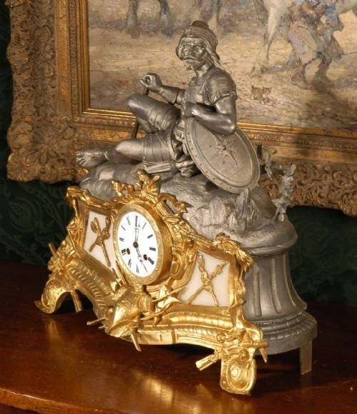 fig 4. **** SOLD **** Early Antique French Clock - The Warrior